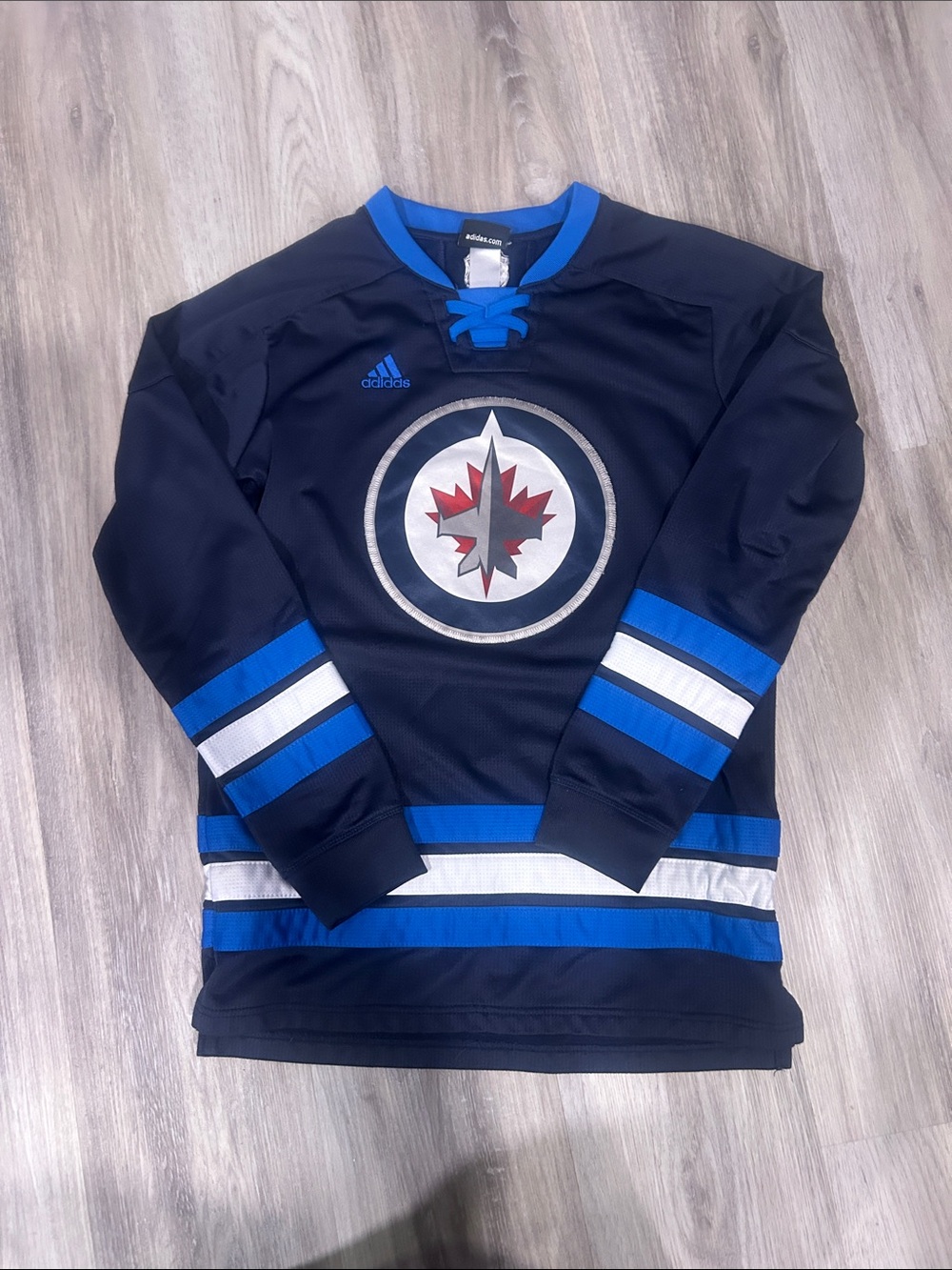 adidas Navy & Royal Blue Winnipeg Jets Hockey Jersey